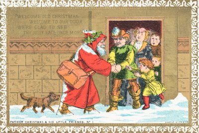 Père Noël et ses petits amis n° 1, Carte de Noël - English School