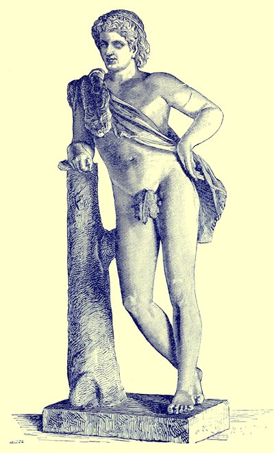 Faune de Praxitèle, illustration de History of Rome par Victor Duruy, publiée en 1884 - English School
