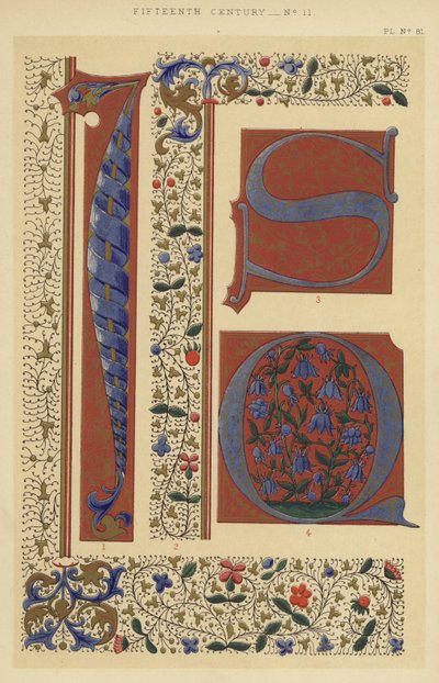 Quinzième siècle (chromolithographie) - English School