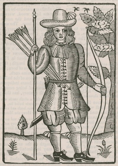 Billet des archers de Finsbury pour le tir de 1676 - English School