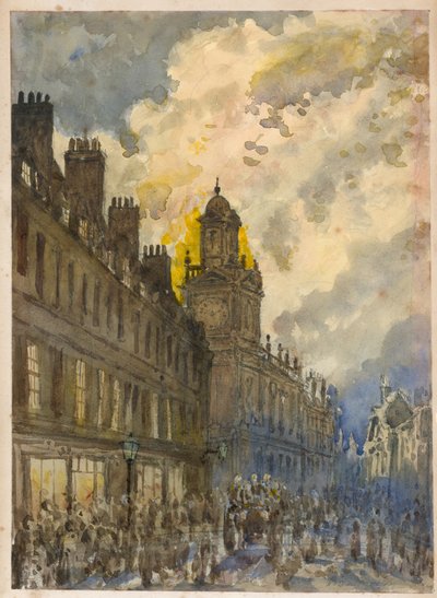 Incendie à Grays Inn Lane, Londres, 20 juin 1880 - English School