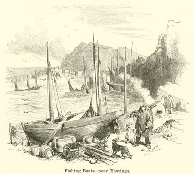 Bateaux de pêche, près de Hastings - English School