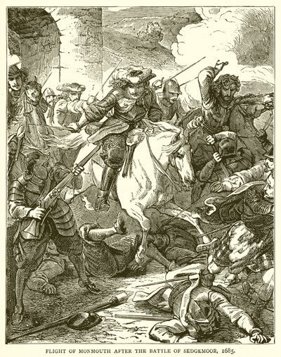 Fuite de Monmouth après la bataille de Sedgemoor, 1685 - English School