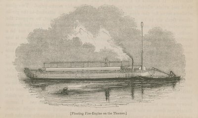 Machine à vapeur flottante sur la Tamise - English School