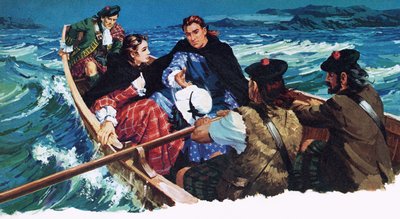 Flora Macdonald conduit le Jeune Prétendant en sécurité - English School