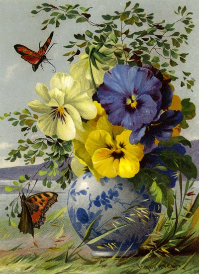 Fleurs et papillon - English School