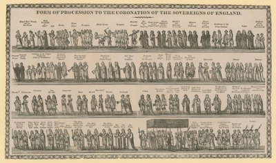 Forme de procession pour le Couronnement des Souverains d