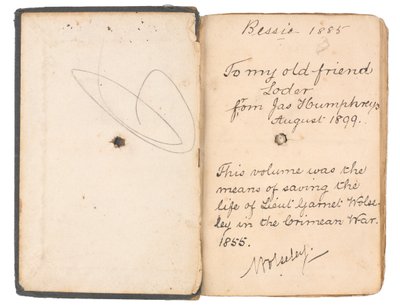 Livre de grammaire française et anglaise appartenant au lieutenant Garnet Joseph Wolseley - English School