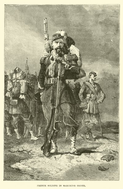 Soldat français en ordre de marche - English School