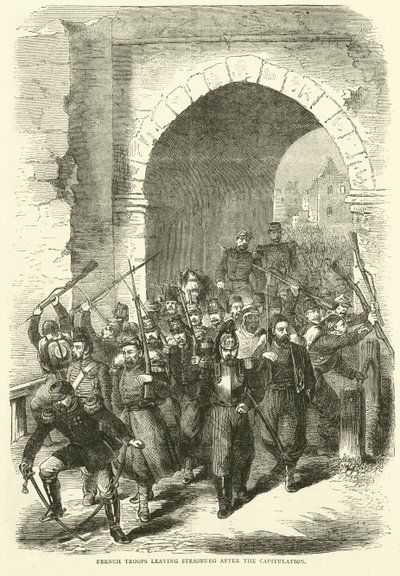 Les troupes françaises quittant Strasbourg après la capitulation, septembre 1870 - English School