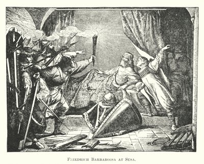 Friedrich Barbarossa à Suse (gravure) - English School