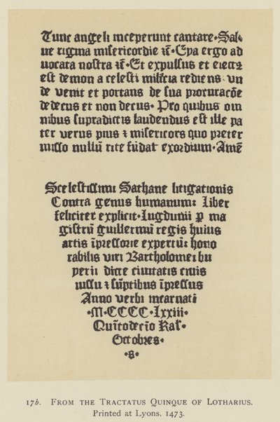 Du Tractatus Quinque de Lotharius, imprimé à Lyon - English School