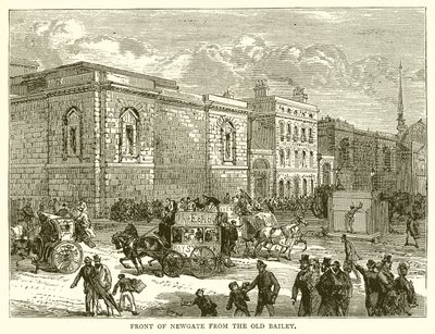 Façade de Newgate depuis Old Bailey - English School