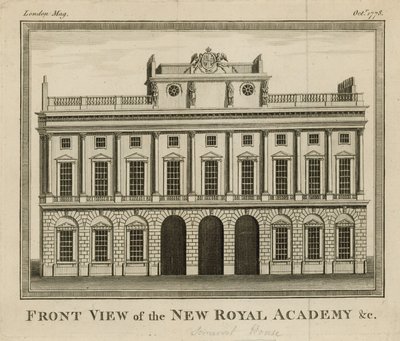 Vue de la façade de la nouvelle Royal Academy - English School