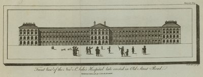 Vue de face du nouvel hôpital St Lukes - English School