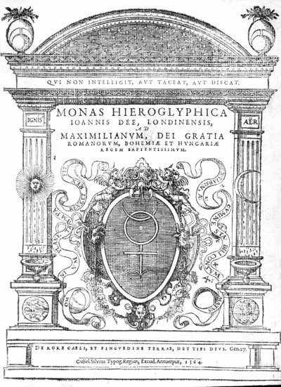 Frontispice de Monas Hieroglyphica par John Dee, publié en 1564 - English School