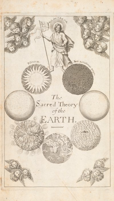 Frontispice de The Theory of the Earth par Thomas Burnet, Londres, 1684 - English School