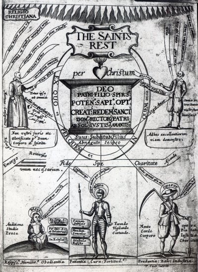 Frontispice de The Saints Everlasting Rest de Richard Baxter, imprimé en 1652 - English School