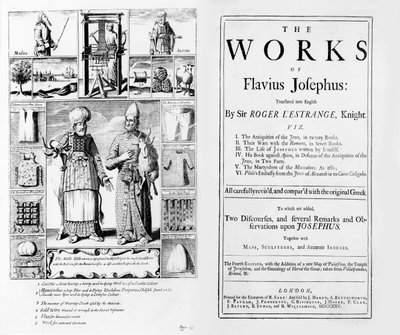 Frontispice des Œuvres de Flavius Josèphe, 1725 - English School