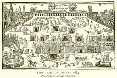 Foire sur la Tamise gelée, 1683 - English School