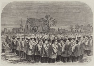 Funérailles du cardinal Wiseman au cimetière de Kensal-Green - English School