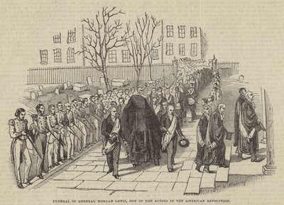 Funérailles du général Morgan Lewis, un des acteurs de la Révolution américaine - English School