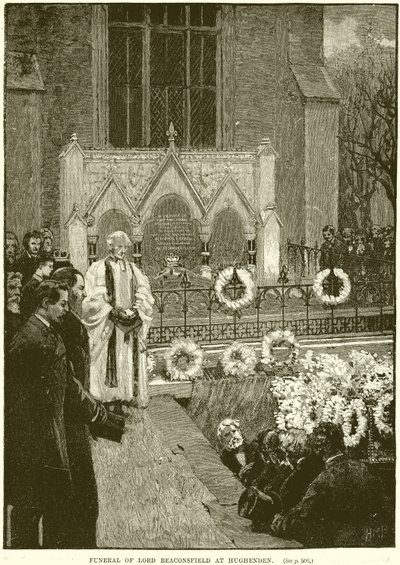 Funérailles de Lord Beaconsfield à Hughenden - English School