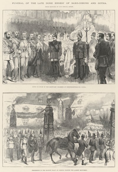 Funérailles du défunt Duc Ernest de Saxe-Cobourg et Gotha - English School