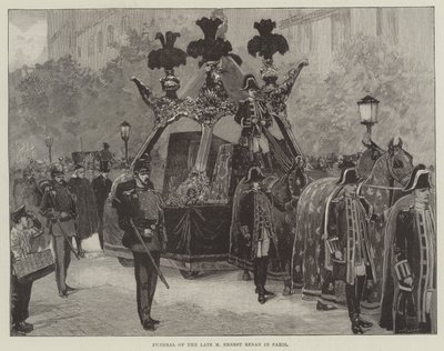 Funérailles de feu M. Ernest Renan à Paris (gravure) - English School