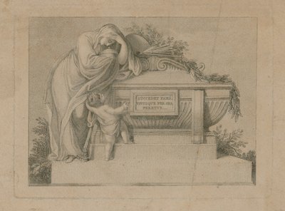 Billet funéraire pour Sir Joshua Reynolds, 3 mars 1792 - English School