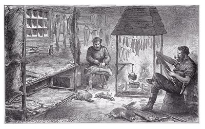 Trappeurs de fourrures au Canada, 1880 - English School