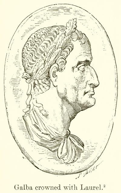 Galba couronné de laurier - English School