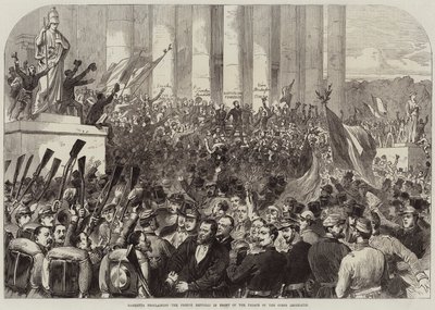 Gambetta proclamant la République française devant le Palais du Corps législatif - English School