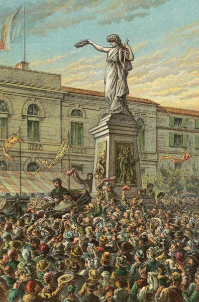 Garibaldi dévoilant le Mémorial de Mentana à Milan - English School