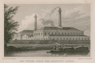 Usines à gaz près du canal de Regent, Londres - English School