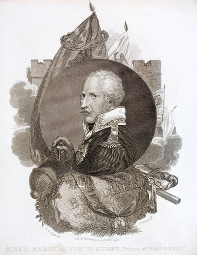 Gebhard von Blucher, maréchal de camp prussien - English School
