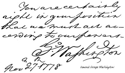 Général George Washington - English School