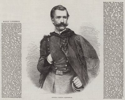 Général Marian Langiewicz (gravure) - English School