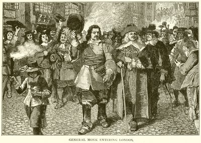 Le Général Monk entrant à Londres - English School
