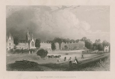 Vue générale des maisons de charité de Whittington - English School