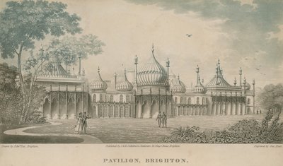 Vue générale du pavillon royal à Brighton - English School