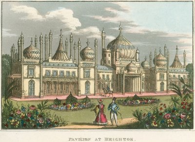 Vue générale du Royal Pavilion à Brighton - English School