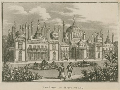 Vue générale du Royal Pavilion à Brighton - English School