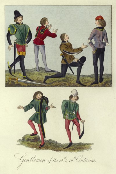 Gentilshommes des XVe et XVIe siècles - English School