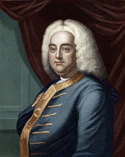 George Frederic Handel, gravé par Thomson (coloration ultérieure) - English School