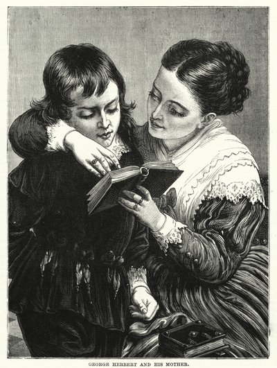 George Herbert et sa mère - English School