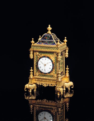 Petite horloge de table musicale et à carillon quart, George III, Howlett & Horne, Londres, c.1780 - English School
