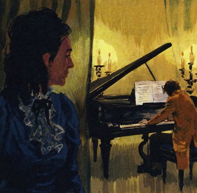 George Sand a emmené Chopin dans une maison à Nohant où il a continué à composer - English School