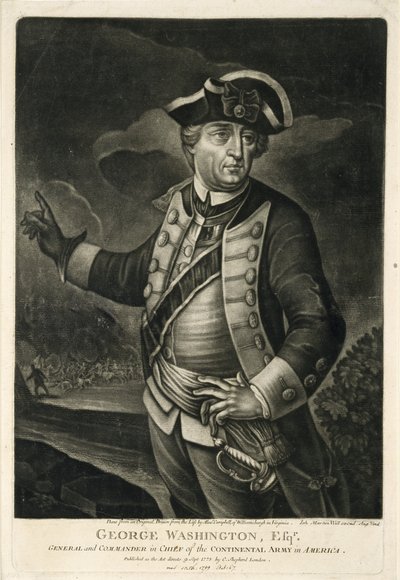 George Washington, Esqr., général et commandant en chef de l