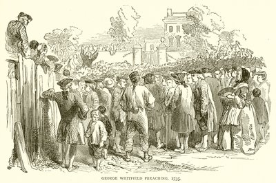 George Whitfield prêchant, 1735 - English School